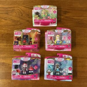 Royale High Ice Fire Dark Light Nature Fairy Figures Series 1 Lot Of 5